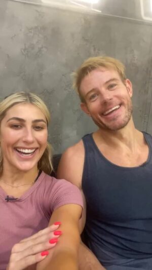 Trevor Donovan Instagram - Rehearsal chat!!! Just a chill hang with @trevordonovan in-between foxtrot runs! 🫶🏻🫶🏻🫶🏻⭐️⭐️⭐️ our rehearsals are the perfect balance of hard work and banter! So grateful @dancingwiththestars