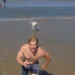 Trevor Donovan Instagram - Day at the beach ⛱️ part #1 🌊 Appreciate the little things. 🤟 #goldenretriever #labrador #dogsofinstagram #teamupstanders #manhattanbeach #beach #goodfriday