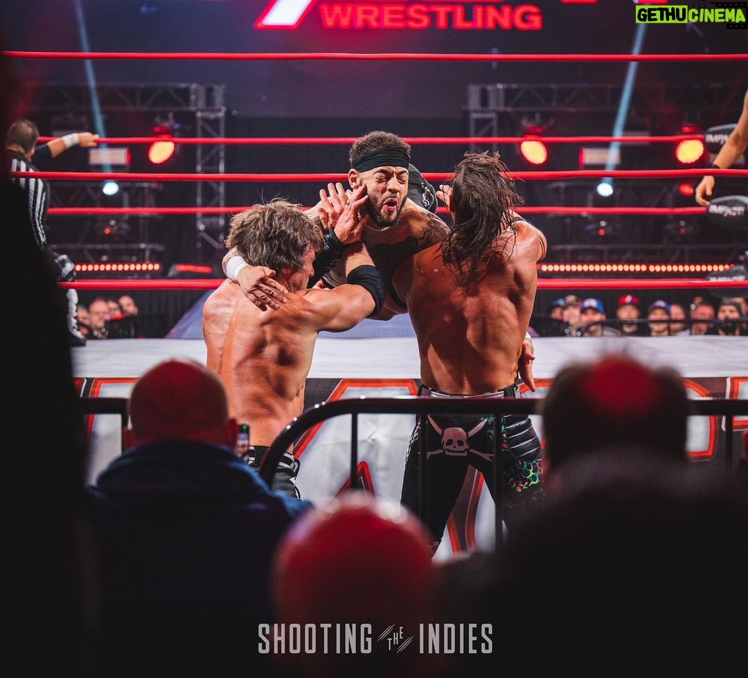 Trey McBrayer Instagram - Getting two birds stoned at once, that’s how the saying goes right? @thetreymiguel @impactwrestling