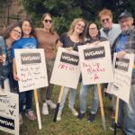 Troian Bellisario Instagram - Today was an absolute blast. @imarleneking put out the cAll for the #pllfamily to picket in solidarity with @wgawest and @wgaeast and look at everyone who joined! (@directorsguild @sagaftra and @iatse #unionstrong!!) It was such a joy seeing these faces again and hugging these incredible human beings. And slide two is a gathering of some of the people you all can thank for the best thrills and chills of 7 years of @prettylittleliars (seriously we had the best of the best) And without our writers we are nothing. Spencer Hastings wouldn’t have had a single good line and A never would have kept you guessing with every episode. Cheers to all of you who came today. Let’s get these folks what they deserve #wgastrike Warner Brothers Studio