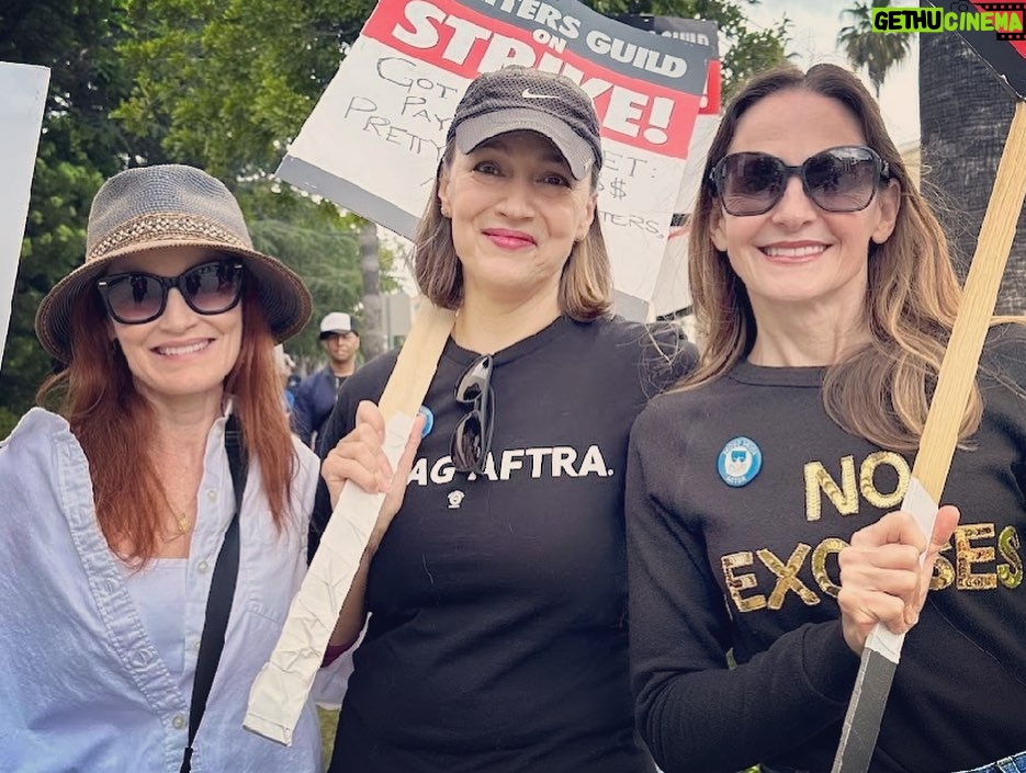 Troian Bellisario Instagram - Today was an absolute blast. @imarleneking put out the cAll for the #pllfamily to picket in solidarity with @wgawest and @wgaeast and look at everyone who joined! (@directorsguild @sagaftra and @iatse #unionstrong!!) It was such a joy seeing these faces again and hugging these incredible human beings. And slide two is a gathering of some of the people you all can thank for the best thrills and chills of 7 years of @prettylittleliars (seriously we had the best of the best) And without our writers we are nothing. Spencer Hastings wouldn’t have had a single good line and A never would have kept you guessing with every episode. Cheers to all of you who came today. Let’s get these folks what they deserve #wgastrike Warner Brothers Studio