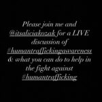 Troian Bellisario Instagram - TOMORROW on IG. (1/29) at 9PST/12EST. #humantraffickingawarenessmonth