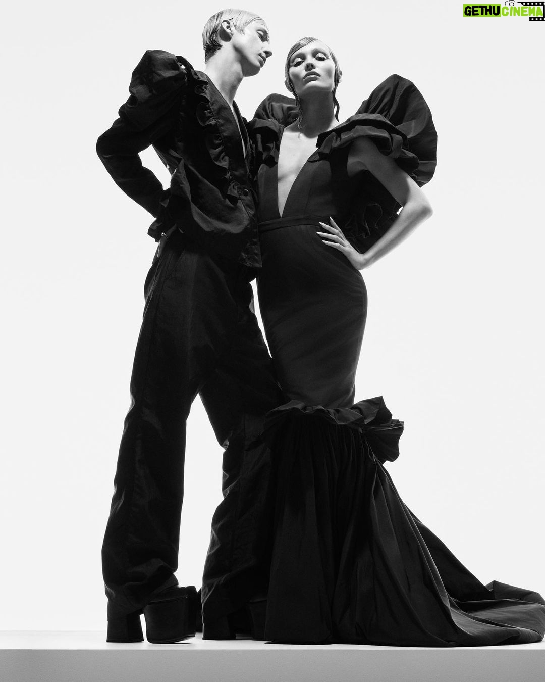 Troye Sivan Instagram - my first ever Vogue cover. and it’s with my twin bestie 😍 thank you @vogueaustralia , @christinecentenera , @lilyrose_depp. this is an insane dream come true 🥹🩵