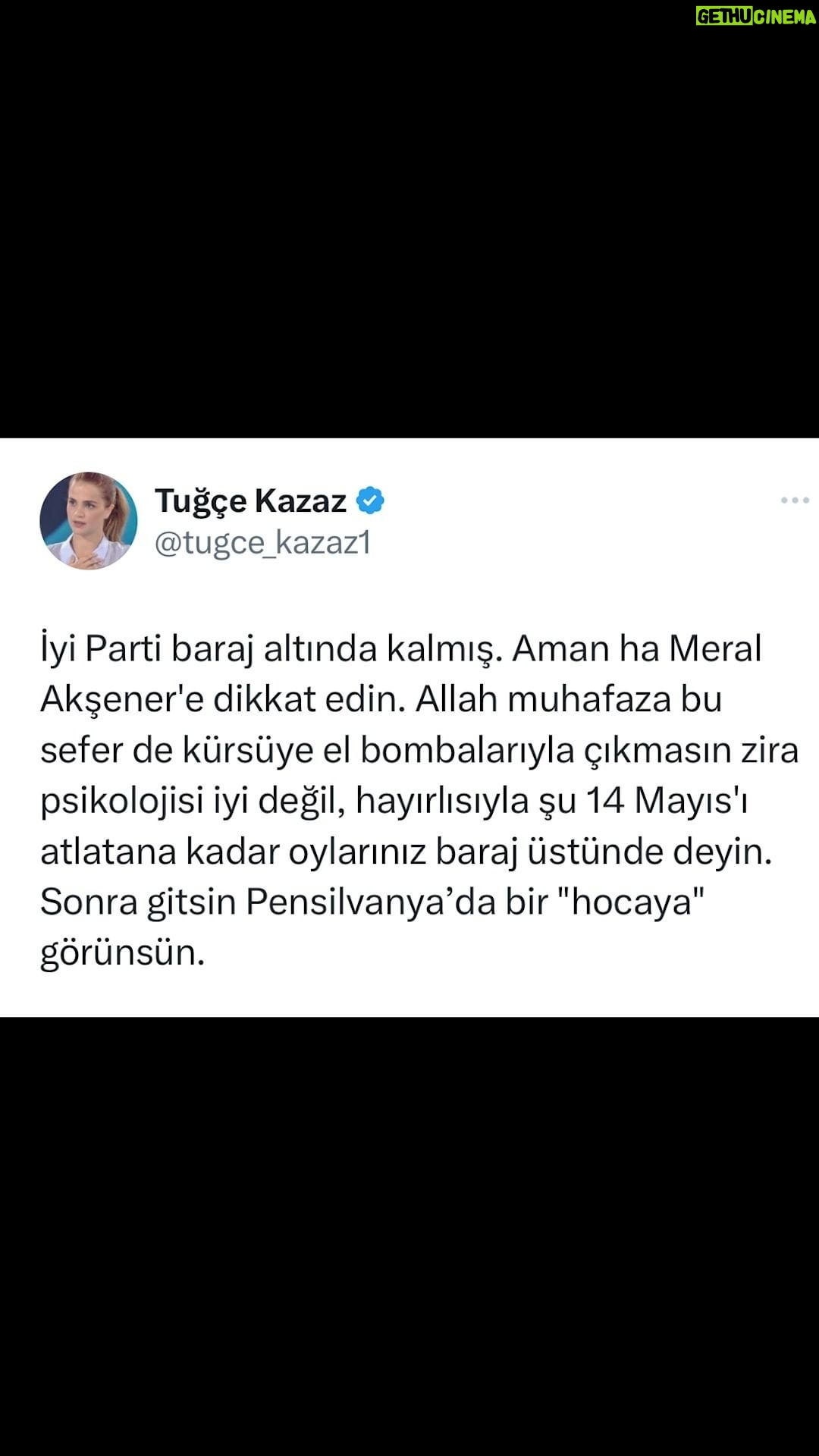 Tuğçe Kazaz - 31.9K Likes - #meralakşener #iyiparti #milletittifakı #baraj #meclis #mermi #elbombası #pensilvanya #türkiye #seçim2023 #tuğçekazaz #tugcekazaz #reelsinstagram #reels #reelsviral