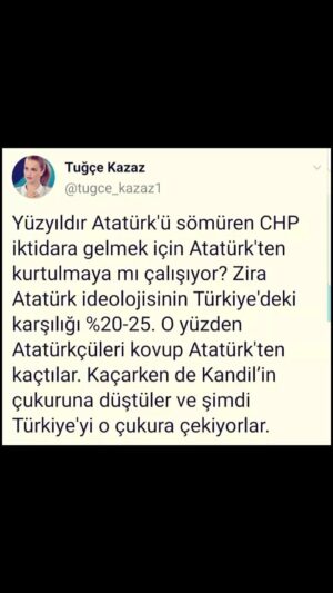 Tuğçe Kazaz Instagram - Atatürk’ten mi kaçıyorlar?

#Atatürk #atatürkçü #chp #kandil #türkiye #seçim2023 #tuğçekazaz #tugcekazaz #reelsvideo #twitter