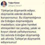 Tuğçe Kazaz Instagram - You are hostile to Turkey and make friends with those who are hostile. You mask this hostility with hostility against Erdoğan and label those who do not act in your favor as supporters, lackeys and sheeps. In reality, you are practicing enmity against Turkey under the name of enmity against Erdoğan! Vous êtes hostiles à la Turquie et vous vous faites des amis de ceux qui sont hostiles. Vous masquez cette hostilité par une hostilité contre Erdoğan et qualifiez ceux qui n'agissent pas en votre faveur de partisans, de laquais et de moutons. En réalité, vous pratiquez l'inimitié envers la Turquie sous le nom d'inimitié envers Erdoğan ! #Turkey #Türkiye #erdoğan #düşanlık #düşman #yandaş #yalak #koyun #TugceKazaz #tuğçekazaz