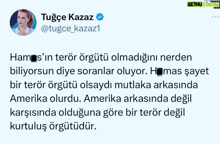 Tuğçe Kazaz - 13.3K Likes - KURTULUŞ ÖRGÜTÜDÜR.
