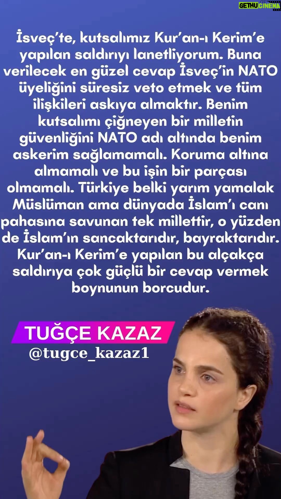 Tuğçe Kazaz - 10.7K Likes - KUTSALIMI ÇİĞNEYEN BİR MİLLETİN GÜVENLİĞİNİ BENİM ASKERİM SAĞLAMAMALI!
#kuranıkerim #kuran #isveç #eylem #nato #türkiye #islam #müslüman #bayrak #sancak #veto #tuğçekazaz #tugcekazaz #reels #instagramreels #shorts #tiktok