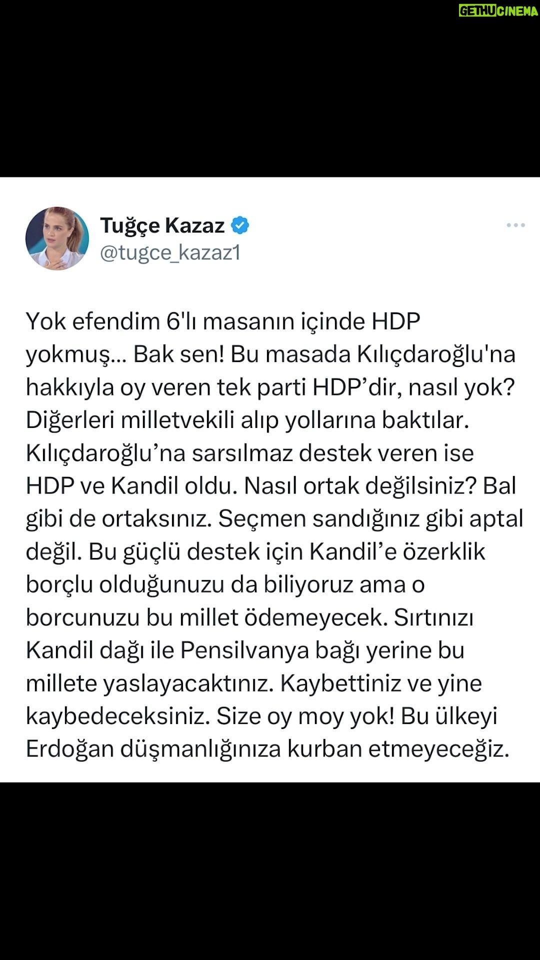 Tuğçe Kazaz - 13.2K Likes - BAL GİBİ DE ORTAKSINIZ. SİZE OY MOY YOK!
#erdoğan #receptayyiperdoğan #kılıçdaroğlu #kemalkılıçdaroğlu #oy #hdp #kandil #seçmen #seçim2023 #2023 #14mayıs #24mayıs2023 #türkiye #ikinciyüzyıl #tuğçekazaz #tugcekazaz #reels #reelsvideo #shortsvideo #shorts #viral #tiktok