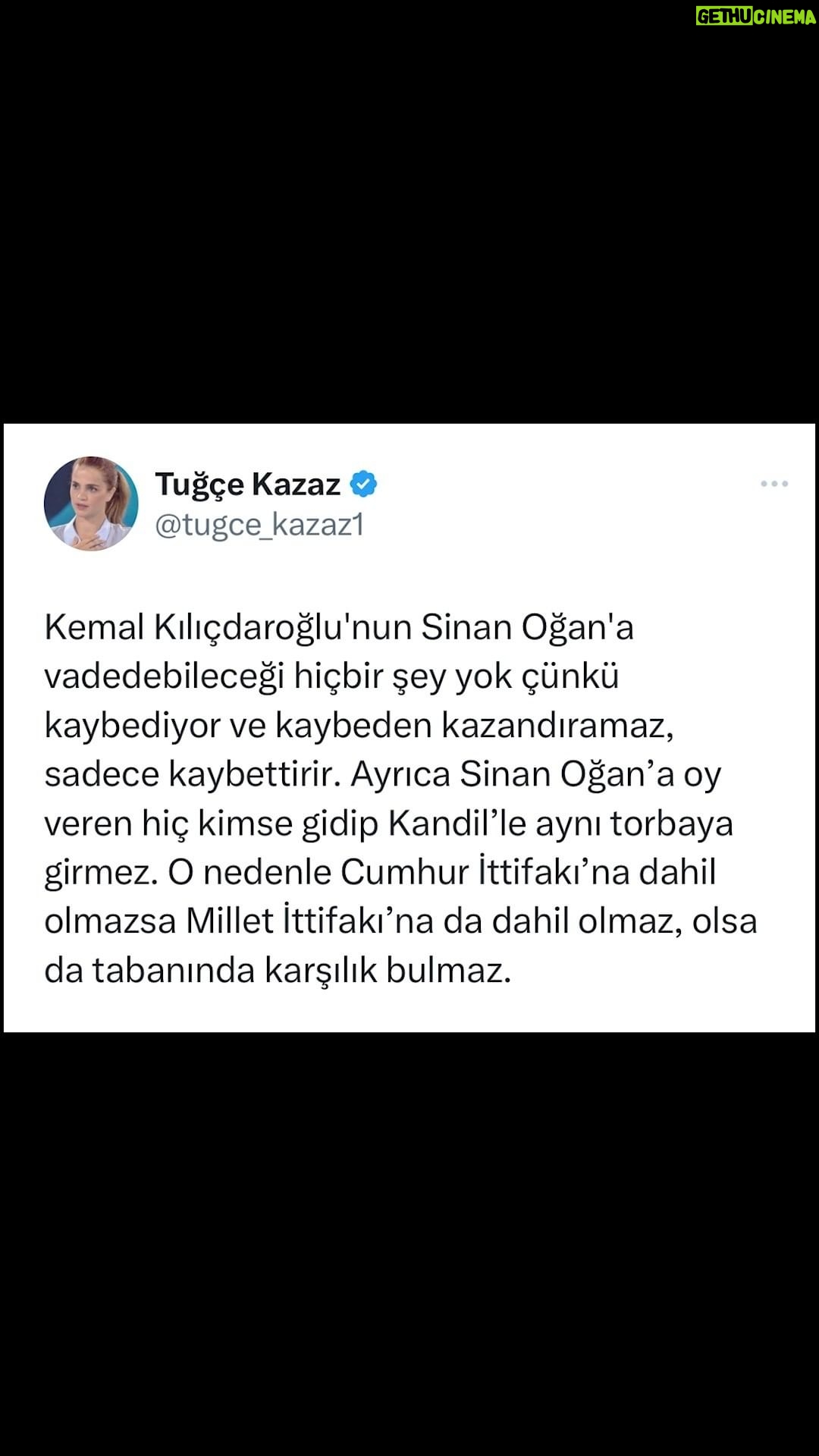 Tuğçe Kazaz - 15.2K Likes - KEMAL KILIÇDAROĞLU'NUN SİNAN OĞAN'A VADEDEBİLECEĞİ HİÇBİR ŞEY YOK
#kemalkılıçdaroğlu #kılıçdaroğlu #erdoğan #receptayyiperdoğan #sinanoğan #milletittifakı #cumhurittifakı #ataittifakı #seçim2023 #2023 #28mayıs #28mayıs2023 #türkiye #tuğçekazaz #tugcekazaz #reels #shorts #tiktok #reelsvideo