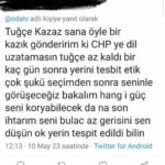 Tuğçe Kazaz Instagram - Çakala bak! Sanki teröristim, yerimi tespit etmiş. ABD, AB, Kandil, Pensilvanya ve bilimum düşmanımız Kılıçdaroğlu’nu her fırsatta alenen desteklerken neden tepki göstermediniz? Ben bu ülkenin vatandaşıyım ve seçilen kişiyi seçen bir vatandaş olarak konuşmak ve eleştirmek en doğal hakkım. Niye bu sizi beni canımla tehdit edecek kadar rahatsız ediyor? İşte bu zihniyetin vadettiği gelecek budur. Çünkü dertleri vatan değil intikam. Tehdite gelince; bu dünyada ölümlü bir canım var, sizin gibi itlerden korkarak yaşayamam. Bu millete ait olan hiçbir değer ve düşünceye tahammülü olmayanların geleceğimizi karartmasına sessiz kalamam. Bunun bedeli kansa kan, cansa can. SUSMAYACAĞIM!