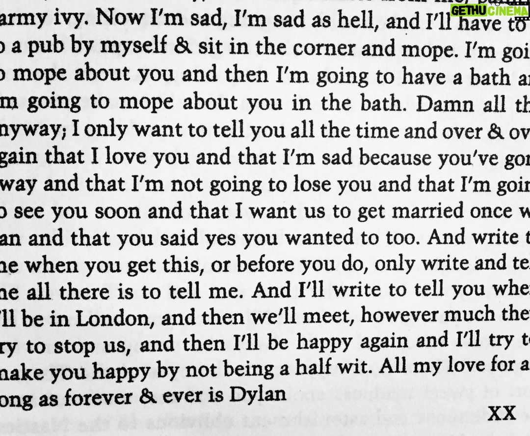 Tuppence Middleton Instagram - Find someone who writes to you like Dylan Thomas writes to Caitlin...