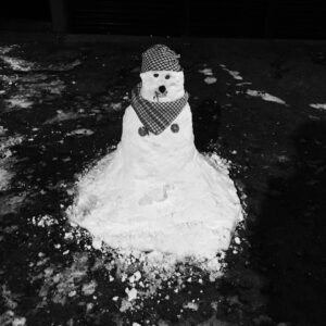 Tuppence Middleton Instagram - Obligatory snow pic. #snowday #snowman #snowwoman