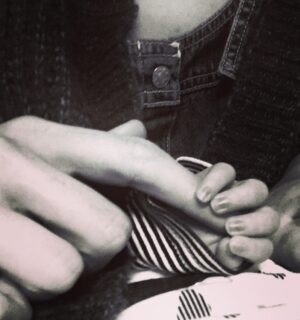 Tuppence Middleton Instagram - Teeny tiny baby hand.