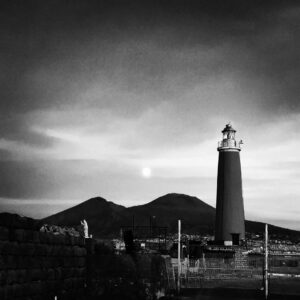 Tuppence Middleton Instagram - Full moon over Mt Vesuvius