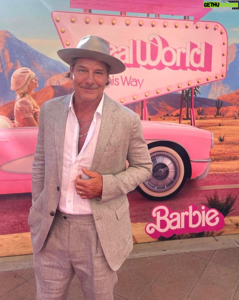 Ty Pennington Instagram - Transported to the world of @barbiethemovie last night! Thanks @wbd for having me 🍿📽️ Who’s excited for #BarbieDreamhouseChallenge premiering this Sunday July 16th?! Catch it at 8/7c on @hgtv & @streamonmax #whoop #barbie #barbiethemovie #hgtv #design #barbiedreamhouse #lifeinplastic #itsfantastic #barbiestyle Los Angeles, California