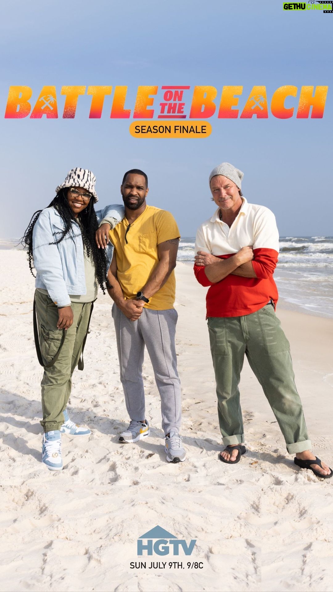 Ty Pennington Instagram - π¨SUNDAY!!π¨ It all comes to and end on the season finale of #BattleOnTheBeach ππΌ Which team do you think won it all?! Comment below ππΌππΌππΌ . 9/8c on @hgtv & @discoveryplus . . #gulfshores #alabama #gulfshoresalabama #design #competition #beach #beachhouse #renovation #beachstyle Gulf Shores, Alabama