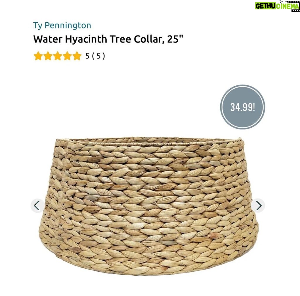 Ty Pennington Instagram - Okay, okay, I KNOW I’m early BUT (!!) I don’t want you to miss out before it’s gone 🙈 One of my favorite pieces from my new holiday collection with @athomestores just landed and not only is it perfect but the price is UNBEATABLE!! The perfect woven tree collar for only 34.99!! Get it while it’s hot folks 😆🙌🏼🎅🏼 #athomextypennington #christmasdecor #partner #athome #holidaydecor #christmastree #treecollar Holidays!!!