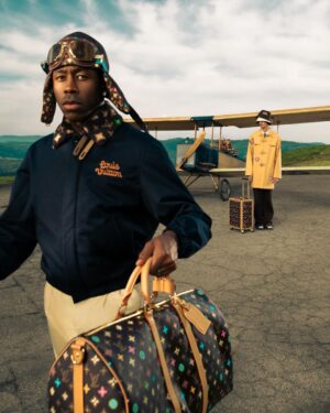 Tyler, the Creator Instagram - a Louis Vuitton collection by TYLER OKONMA. 

hand drawn craggy monogram. chess board is my favorite thing ive made. thank you @pharrell i love you, you keep throwing me the keys. the @louisvuitton team thank yall for allowing these ideas come to life. thank you @darrenvongphakdy we really ran in there like we ran the place. and @missrazavi and @luisperezdop we the trio for real 💖

ive been making clothes since i was 13, sheesh. 

@skateboard 
@happyplaceig 
@barberextraordinaire 
@ladysoulfly 
@facebymanu
@mirandalorenz 
@malvivi3nte