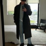 Tyler Blackburn Instagram - Probably my last chance of the year to wear my favorite coat from @thefrankieshop ☔️ Los Angeles, California