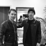 Tyler Joseph Instagram - i've learned a lot from this guy and he never even knew it. first time meeting him and we seamlessly rolled in to a discussion about in-ear monitors, floor wedges, and mic stand preferences. this was the best photo we got. the other ones we had our heads really close together for some reason. like, almost touching. i don't know why we did that.