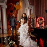 Tyrese Gibson Instagram - The beauty we’ve discovered in this most unexpected dance @tyrese I swear these Capricorns are charmers! Babe I love you and forgive you! @fiskanistyle how was this all a surprise and yet you showed up with the most perfect dress ever? 😍 @estwst.photos you captured our moment perfectly. Still processing how far you went bar to make things right! More moments coming soon 🥹