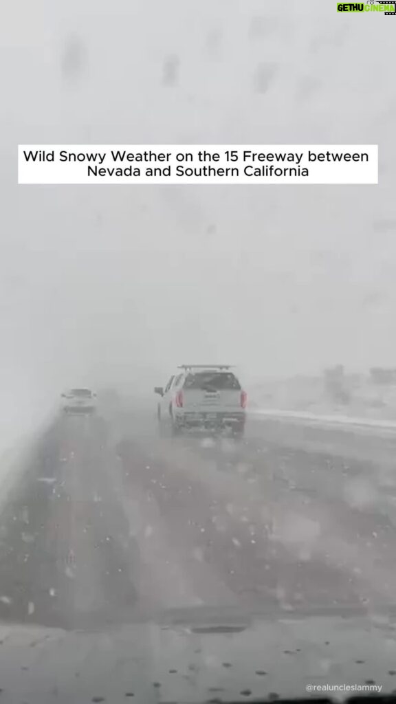 Tyrese Gibson Instagram - This happened on the 15 freeway headed to Vegas…..: WTF is going on is the west coast the new east coast? We get ALL SEASONS now??