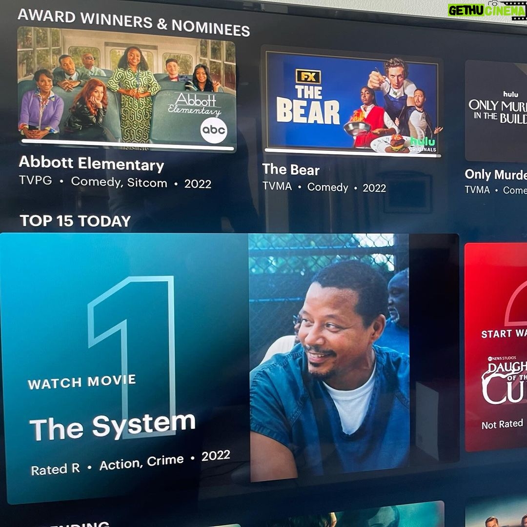 Tyrese Gibson Instagram - Only 7 days in 2024 already #1 on HULU…. Grateful THE SYSTEM is an independent putting big boy numbers up on the board…… Love is love 2024 lets get it!!!!! Number One