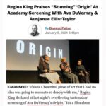 Tyrese Gibson Instagram - So many masterpieces that are coming that are not falling on our radars…… O R I G I N is one of them I’m hearing so many great things about this art there was no way I was gonna keep this to myself….. @ava is always MASTERFUL I have said it and will say it again I won’t feel like I’ve made it until I work with you….. @iamreginaking you make us all so very proud everyday! I can’t wait to see this ART!! Voting academy members here’s your shot to get it right this year!!!!! ORIGIN!!!! FYC!!!!!!!! For Your Consideration