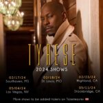Tyrese Gibson Instagram - Finally can’t wait to see my loved ones in St. Louis & Southaven, MS 2/17 & 2/18 let’s go! Show time is here 🔥🔥🔥🔥 -Feb 17 - Southaven, MS - Landers Center -Feb 18- St. Louis, MO - Chaifetz Arena Tickets available on Ticketmaster NOW 🎟️