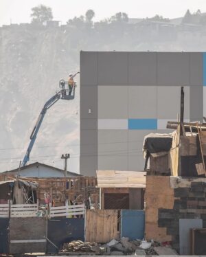 Tyrese Gibson Instagram - Repost Amazon built a $21 million state-of-the-art 344,000-square-foot warehouse in Tijuana, Mexico amid a settlement where many houses are engineered with wood scraps, tarps and cardboard.

The images, first posted by photographer Omar Martinez, opened the debate because of the clear contrast. Some people on social media called them a display of capitalism and globalization.

In Tijuana, both authorities and business-sector representatives praised the new investment entering the city, while residents of the Nueva Esperanza neighborhood, located in front of the warehouse, still have doubts about what this would mean for them.

(Via: Omar Martinez & Ana Ramirez)