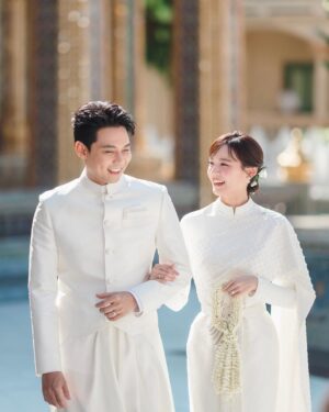 Ungsumalynn Sirapatsakmetha Instagram - รอยยิ้มแบบนี้แหละที่ทำให้หนูรัก สายตาแบบนี้แหละที่อบอุ่นเสมอ ขอบคุณนะคะ❤️ @danworrawech #แต่งค่ะ