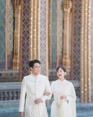 Ungsumalynn Sirapatsakmetha Instagram - รอยยิ้มแบบนี้แหละที่ทำให้หนูรัก สายตาแบบนี้แหละที่อบอุ่นเสมอ ขอบคุณนะคะ❤️ @danworrawech #แต่งค่ะ