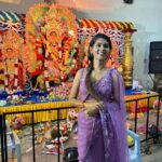 Upasana Rai Instagram - Purple dones the day.. #astami #evening . #astamilook #upasana #upasanarc #purple #festivewear #festivecollection #indianwear #sareelove #sareelover #sareefashion #saree