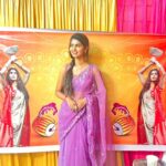 Upasana Rai Instagram - Purple dones the day.. #astami #evening . #astamilook #upasana #upasanarc #purple #festivewear #festivecollection #indianwear #sareelove #sareelover #sareefashion #saree