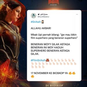 Upi Avianto Instagram - 3 Hari lagi yuk merahkan bioskop buat Mbak Sri ❤.

#SriAsih