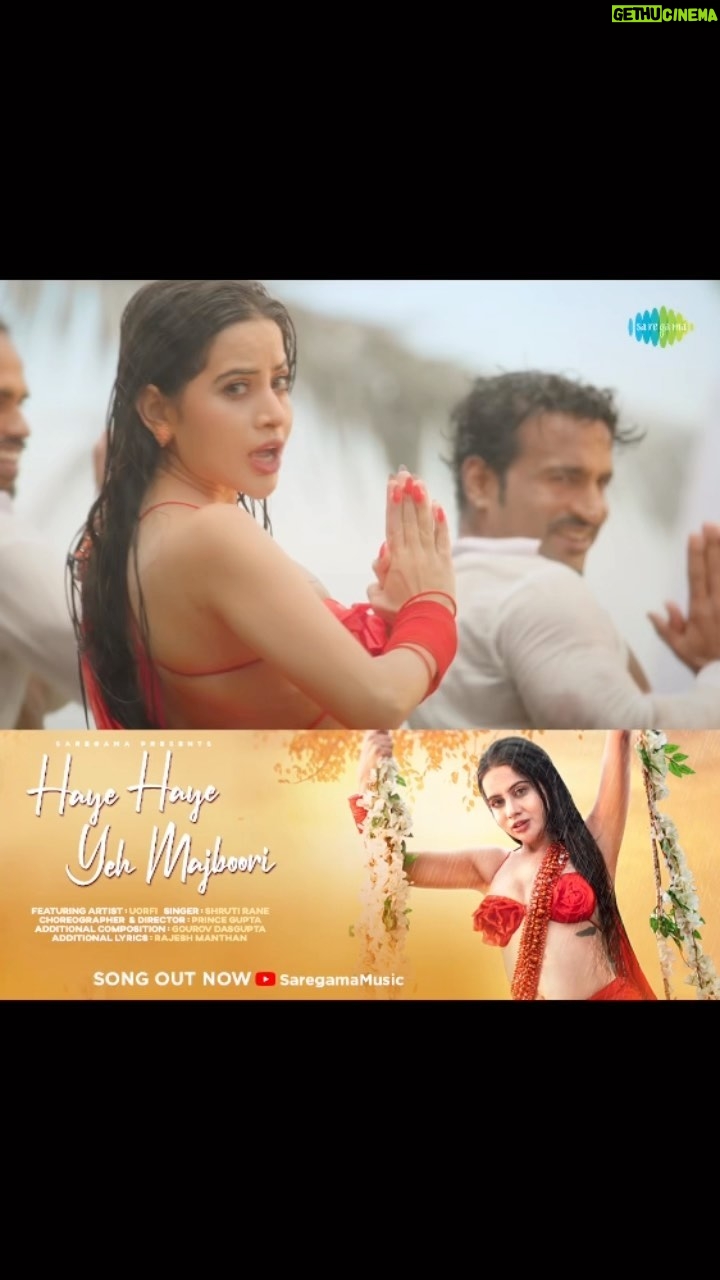 Urfi Javed Instagram - Celebrating Uorfi Day with #HayeHayeYehMajboori π Out now on Saregama Music YouTube channel! @shrutiraneofficial @gourovdasgupta @i_am_princegupta @RajeshManthan99 @saregama_official Original Singer : Lataji Original Lyricist : Varma Malik Original Music Director : Laxmikant Pyarelal #Saregama #SaregamaMusic #LataMangeshkar #LataJi #Recreation