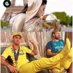 Urvashi Rautela Instagram - @mitchmarsh235 👎🏻 Bro, show some respect to the #WorldCuptrophy 🏆 #MitchellMarsh has put his feet on the top of it just to look cool 👎🏻 ☆ ☆ ☆ ☆ ☆ ☆ ☆ ☆ #love #UrvashiRautela #UR1 #india #cricket #worldcup #australia Eiffel Tower - Paris, France