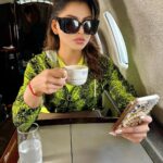 Urvashi Rautela Instagram - Sky above, earth below, and peace within ✨ Home is where my private jet takes me 🏠🛩️ ☆ ☆ ☆ ☆ ☆ ☆ ☆ ☆ #love #UrvashiRautela #UR1 Private Jet Charter