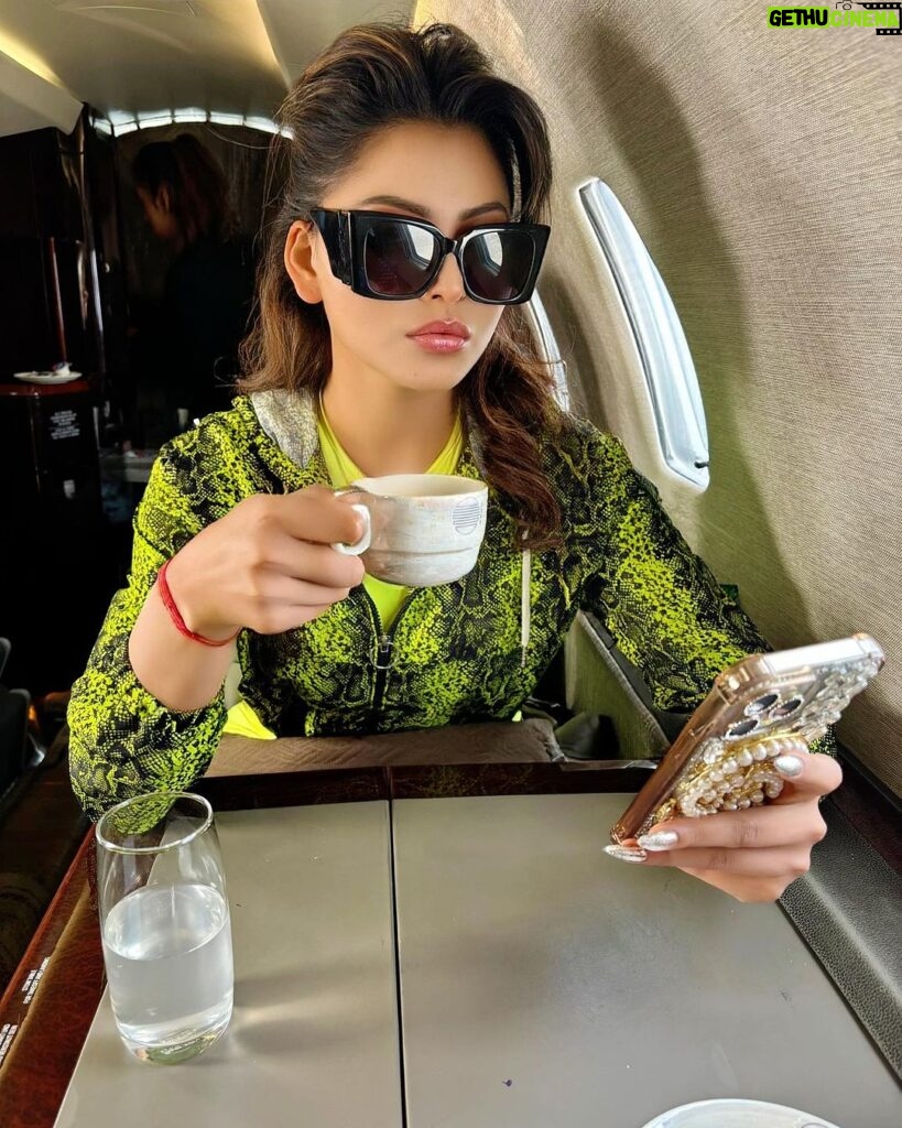 Urvashi Rautela Instagram - Sky above, earth below, and peace within ✨ Home is where my private jet takes me 🏠🛩️ ☆ ☆ ☆ ☆ ☆ ☆ ☆ ☆ #love #UrvashiRautela #UR1 Private Jet Charter