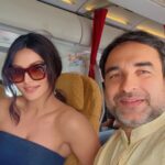 Urvashi Rautela Instagram - Off ✈️ for our next film 🎥 shoot in #barbie 👛🎀 style 💕 ☆ ☆ ☆ ☆ ☆ ☆ ☆ ☆ #love #UrvashiRautela #UR1 #pankajtripathi #barbie