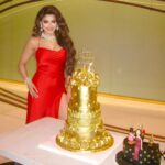 Urvashi Rautela Instagram - #Birthday #BirthdayGirl #24CARATREALGOLDCAKE 🌹❤️ BIRTHDAY CELEBRATIONS ON #LOVEDOSE 2 SETS. Thank you @yoyohoneysingh & everyone ❤️‍🩹❣️ @nathannuyts @mirame_jewells @amazingcakedubai @__cinderellascloset__ ☆ ☆ ☆ ☆ ☆ ☆ ☆ ☆ #love #UrvashiRautela #UR1 #UR7 #happybirthday #birthday #yoyohoneysingh #yoyo #honeysingh ★ Happy Birthday to You ★