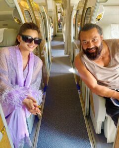 Urvashi Rautela Instagram - Thrilled to welcome #BobbyDeol to our #NBK109 film family 💜 Gratitude to Deol family for launching me in the world of cinema & now can’t wait to share screen space with you in #NBK109 post #SinghSaabTheGreat 🎥 #HappyNewYear Guys 🎉 🎈🎊 ☆ ☆ ☆ ☆ ☆ ☆ ☆ ☆ #love #UrvashiRautela #UR1 #bobbydeol #cinema #meerarautela Dubai, United Arab Emirates