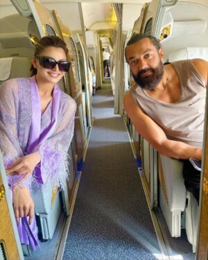 Urvashi Rautela Instagram - Thrilled to welcome  #BobbyDeol to our #NBK109 film family 💜 Gratitude to Deol family for launching me in the world of cinema & now can’t wait to share screen space with you in #NBK109 post #SinghSaabTheGreat 🎥 #HappyNewYear Guys 🎉 🎈🎊

☆

☆

☆

☆

☆

☆ 

☆

☆

  #love #UrvashiRautela #UR1 #bobbydeol #cinema #meerarautela