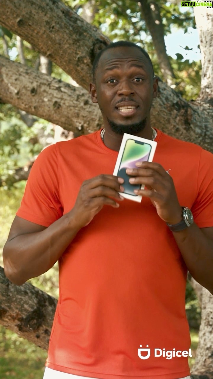 Usain Bolt Instagram - You get a phone, you get a phone …EVERYBODY GETS A PHONE! 📲 We are giving away 61 BRAND NEW IPhone 14s to celebrate Jamaicas 61 years of independence! Sound nice doe? 😀 But guess wah now, unuh nah get dem just so. All you have to do is ONE of the following: 1. Switch from di Slow network 2. Activate a 3 day prime plan or higher 3. Buy a sim 4. Be an active postpaid customer 5. Purchase an entry for only $100 to win, dial *142# now 6. Receive US $20 credit or more from abroad so just do the right ting … #NewPhoneWhoDis 📲