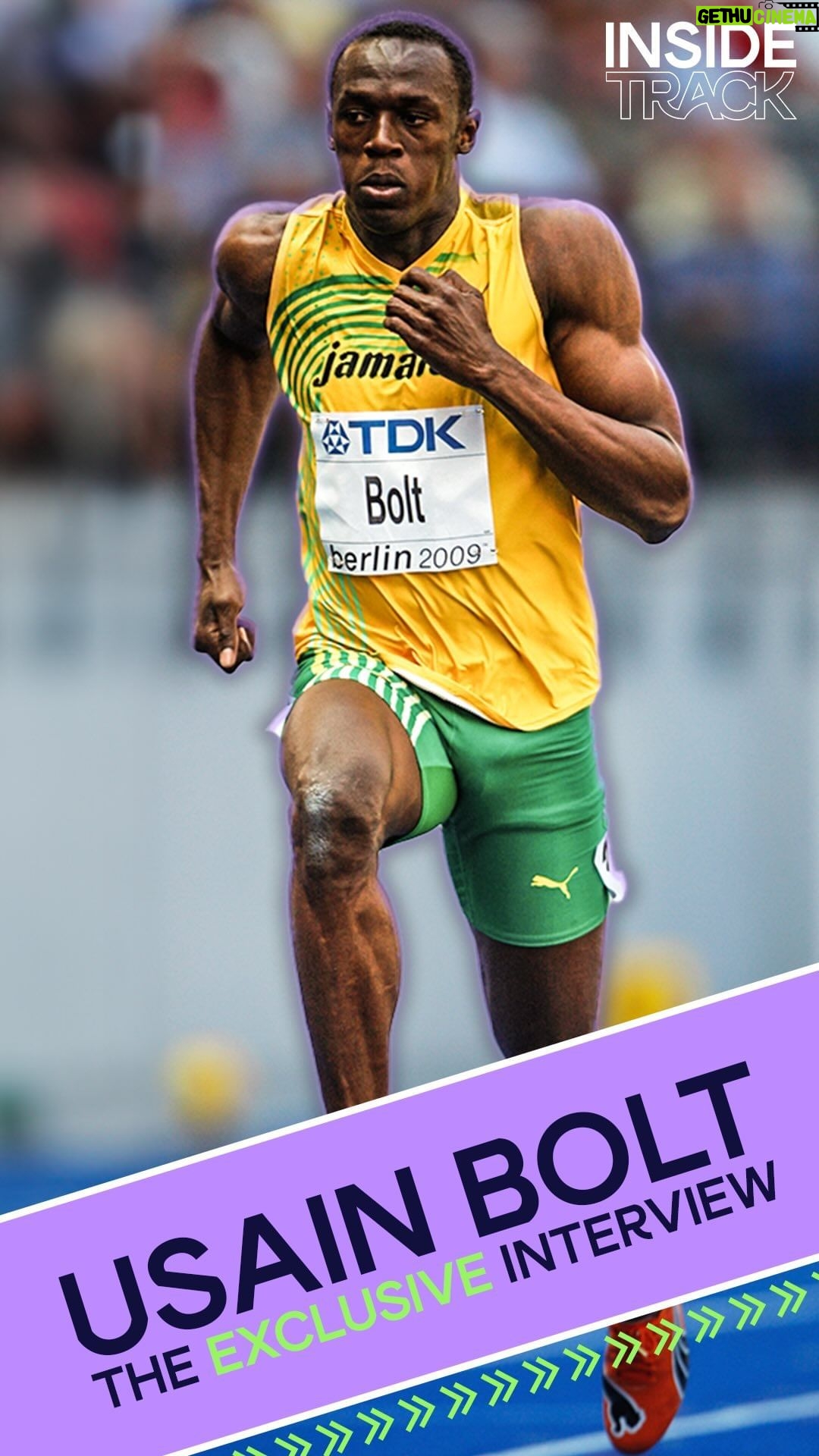 Usain Bolt Instagram - “We had a bet how fast I’d run, because I knew I was going to break the world record” 👀 @usainbolt on setting his astonishing 100m WR in 2009 🔥 Our exclusive interview — on his early years, struggles and record-breaking double in Berlin — in full on Inside Track, link in bio 📲