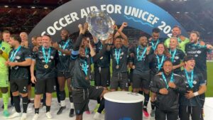 Usain Bolt Instagram - Five in a row @socceraid #winnings #5 🏆