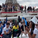 Usain Bolt Instagram - Unforgettable moments from an unforgettable day in Paris! 🎉 Witness the reveal of the #Paris2024 Olympic torch as @UsainBolt and 100 other French athletes sail aboard the iconic @EquipeFra team boat ⚡️🇫🇷