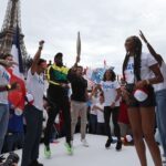Usain Bolt Instagram - Unforgettable moments from an unforgettable day in Paris! 🎉 Witness the reveal of the #Paris2024 Olympic torch as @UsainBolt and 100 other French athletes sail aboard the iconic @EquipeFra team boat ⚡️🇫🇷