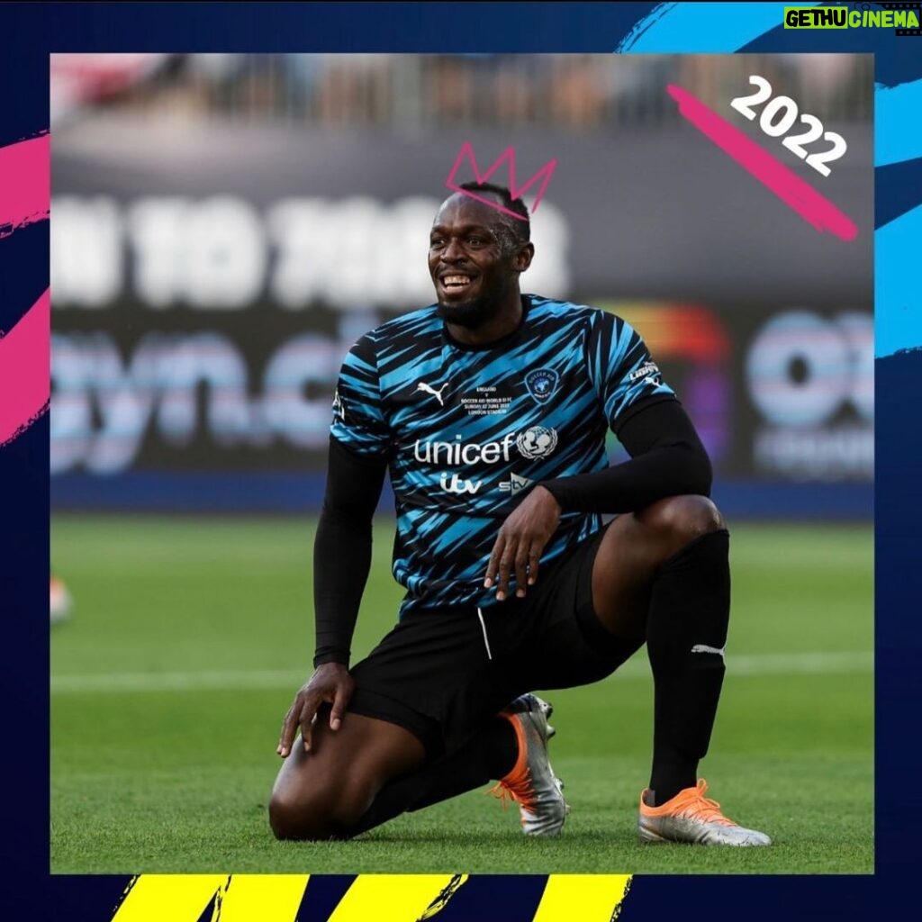 Usain Bolt Instagram - Ready to make it 5 in a row Soccer Aid @socceraid ⚽️ 🏆🙌🏿 Old Trafford Stadium, Manchester
